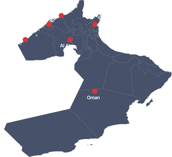 Office locations map